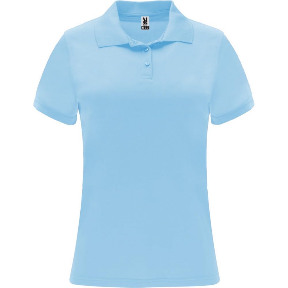 Roly Women's Sky Blue / Monzha Short-Sleeved Sports Polo Shirt (L) (Sky Blue)