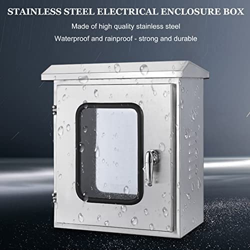 Caja de conexiones eléctrica Caja De Conexiones Eléctricas For Exteriores/interiores, Caja De Acero Inoxidable Resistente Al Agua Y Al Polvo Con Puertas Dobles, Gabinete De Distribución De Energía Con