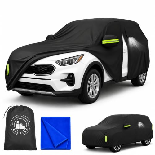 Image of Car Cover Waterproof All Weather Custom Fit for Kia Sportage. | All Weather Protection, Waterproof, Heavy Duty, Durable, UV Protection, Lightweight, Easy to install, Custom Fit