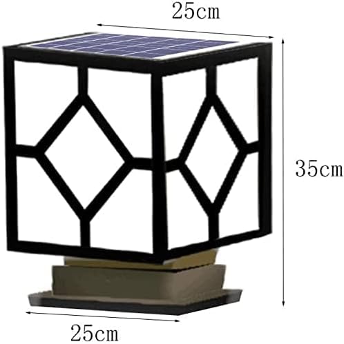 SCZWP8 Solar Column Lights Black Outdoor Post Lantern Garden Villa Column Lamp IP65 Waterdicht Post Cap Light Decoratie Gebruik voor Villa Hek Vloerlamp Outdoor Tuindeur Licht photo 3