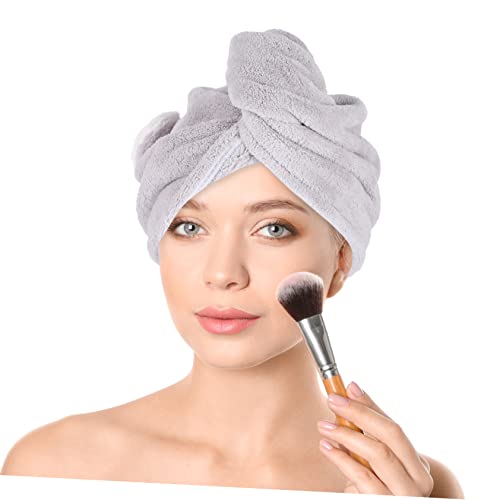 Abaodam Toalha De Cabelo Seco Pano De Algodão Toalha De Secagem De Cabelo Envoltório Chuveiro Rede D