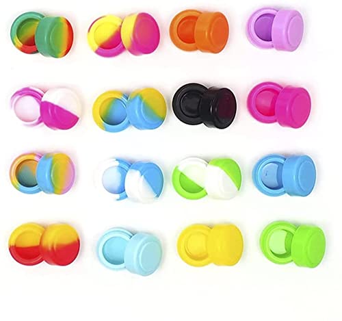 Thufans 3Ml Silicone Containers 80Pcs Non-Stick Wax Containers Kitchen Oil Wax Concentrate Jars Multi Use Storage Jar Different Color #TOP3