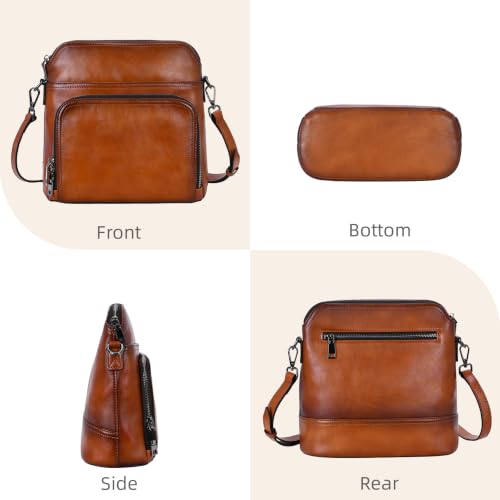 Image of Iswee Leather Crossbody Bag Women Purse and Handbag with Built in Wallet