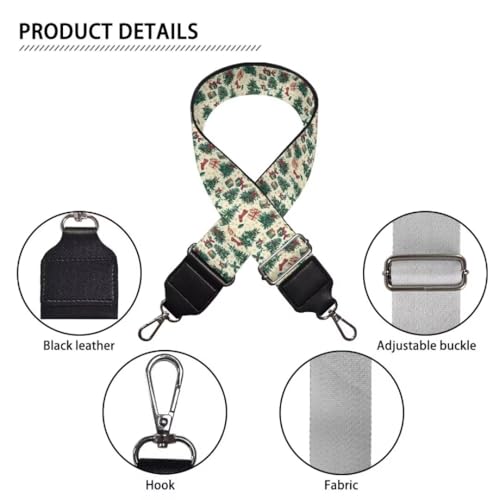 Image of Halloween Handbag Strap Canvas Purse Strap Colorful Bat Black Shoulder Strap Multicolor Bats Replacement Strap