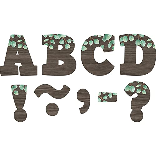 Lettres magnétiques Eucalyptus : l'alphabet géant pour décorer la classe