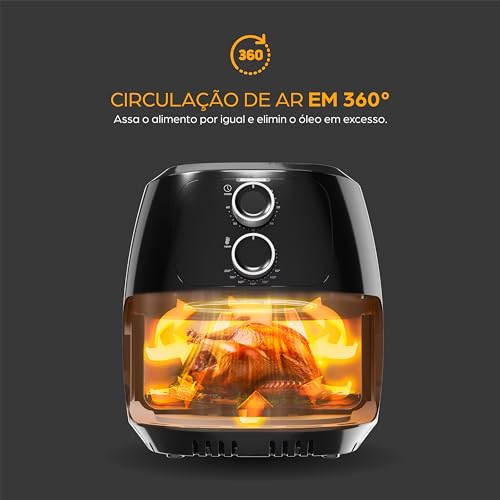 WAP Fritadeira Elétrica Air Fryer FAMILY WAFF2-P 4 Litros, Preto, Revestimento Antiaderente, 1500W 2
