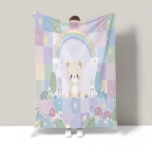 Couverture polaire patchwork idéale pour décorer une chambre d'enfant - 3