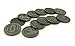 Dice Dungeons Character Coin Metal Tokens for RPG and Tabletop Games â€“ Set of 12 Class Miniatures Perfect for DND and Pathfinder