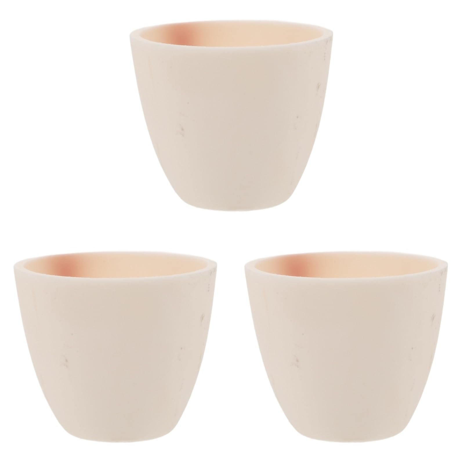 iplusmile Crogiolo in ceramica accessori da laboratorio 4,80 x 4,80 x 12,00 cm tazza da laboratorio in ceramica per analisi di laboratorio e crogiolo applicazione