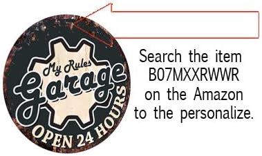 Miniatura 3 de Bryan'S My Tools My Rules Garage Chic - Letrero de hojalata rústico estilo vintage para cumpleaños, día de San Valentín, día del padre para hombres,