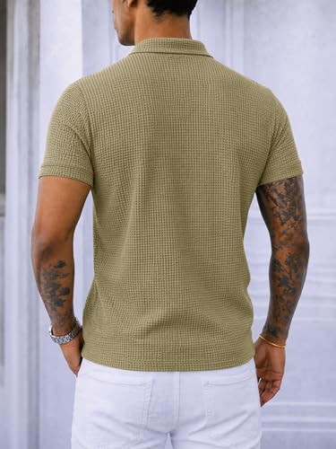 Image of Noble Monk Men's Regular Fit Polo Neck T-Shirt | Half Sleeve