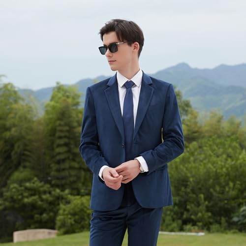 Men's Velvet 2 Piece Suit Two Button Slim Fit Tuxedo Blazer Party Dinner Jacket & Pants3