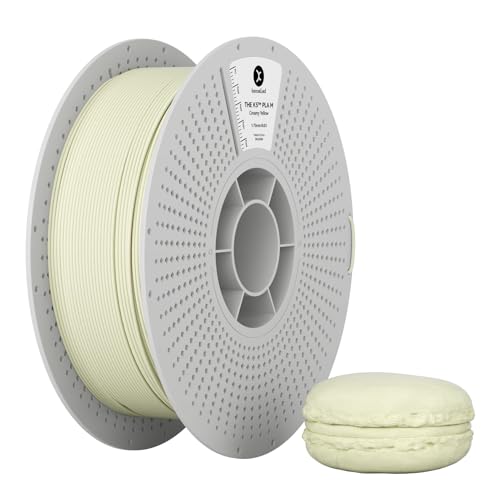 マカロン マット つや消しの質感Kexcelled PLA 3Dプリンターフィラメント素材 1.75mm径 バンブー 新人フレンドリー 段ボールリール スプール造形材料 正味量1kg(2.2lbs) 寸法精度+/- 0.03mm ミルクイエロー