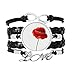 DIYthinker Simplicidad Flor roja Pintura Arte Corn Poppy Pulsera de Amor Adorno de Cuero Torcido Hilo de muñeca