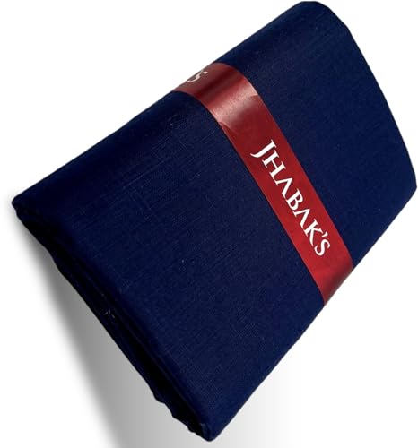 Image of JHABAK'S Unstitched Cotton Blend Solid Shirt & Trouser Fabric - 2.25 m Shirt Cloth - 1.20 m Pant Piece