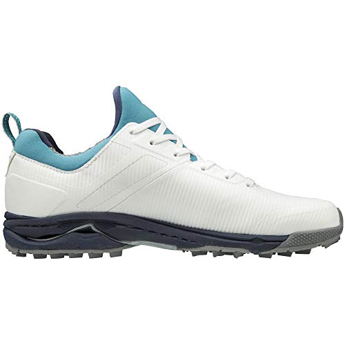 [ミズノ] ゴルフシューズ ウエーブケイデンス スパイクレス 3E メンズ ホワイト×サックス 25.5 cm 8枚目