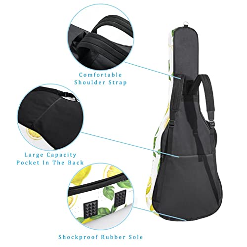 Housse imperméable pour guitare acoustique avec double bandoulière et poche Motif citron jaune, Multicolore 01., 42.9×16… - Les Beatles, Paul McCartney, John Lennon, RIngo Starr, George Harrison Housse imperméable pour guitare acoustique avec double bandoulière et poche Motif citron jaune, Multicolore 01., 42.9x16… – Image 4