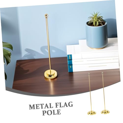 Support de drapeau de bureau stable en métal avec socle lesté pour table - 12 pièces - 6