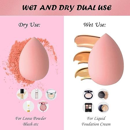 Image of Guriya 4-Piece Foundation Blending Sponge Set - Professional-Grade Makeup Sponges for Flawless Coverage, Precision, and Versatility, Latex-Free, Suitable for All Skin Types and Tones.