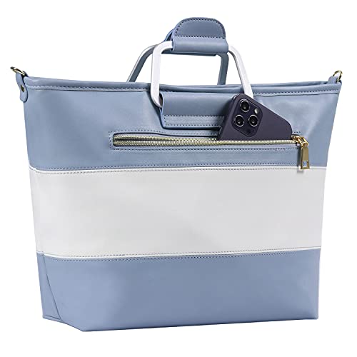 Lunch BagÂ ForÂ Women, Thermal LunchÂ Box, CoolerÂ Bag With Strap, Lunch Tote Bags For Outdoor Picnic, Beach, Shopping, Travel (Light Blue)