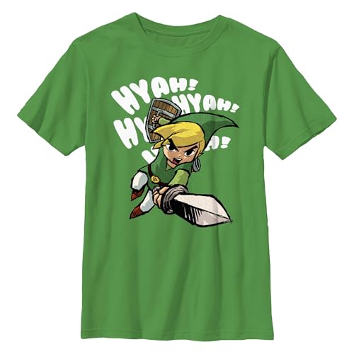 Boy's Nintendo The Legend of Zelda The Windwaker Link Hyah T-Shirt
