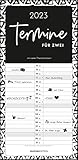 Termine für 2 Black and White 2023 Familienplaner - Timer - Termin-Planer - Couple-Kalender - Familien-Kalender - 22x45
