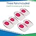 ViveSole Gel Heel Cups (Pair) - Silicone Cushion Insert Pads for Pain Relief, Plantar Fasciitis, Heel Spurs, Shoes, Achilles Treatment - Foot Comfort Support Protectors for Women, Men(Pink, Small/Med)