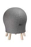 Stuhl mit Sitzball-Effekt Topstar Hocker Sitness 5 Alpine in edler Filzoptik, grau
