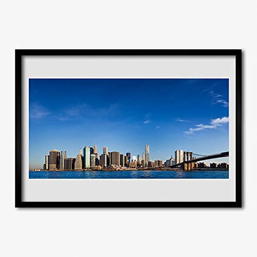 Cadre photo de salon avec paysage urbain pour habiller un mur de chambre