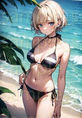 Amazon.co.jp: A4ポスター AI美女 美少女 水着 かわいい グラビア
