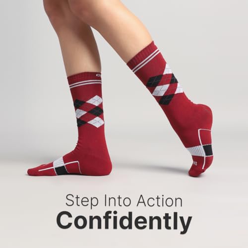 Image of CULT Men's Sports Knee-Length Cotton Terry Socks - Ultra Soft, Sweat-Absorbent & Breathable - Anti-Microbial with Arch Support, Midfoot Compression & Ribbed Grip - Pack of 2