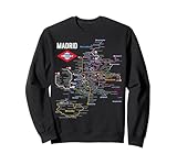 Madrid España Metro Metro tren mapa camiseta regalo Sudadera