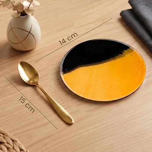 Image of The Earth Store Handcrafted Mint Marble Ceramic Dinner Set with Lids & Spoons, 30 Pieces Serving for 6 | Microwave & Dishwasher Safe | Bone-Ash Free Crockery Set for Dining & Gifting