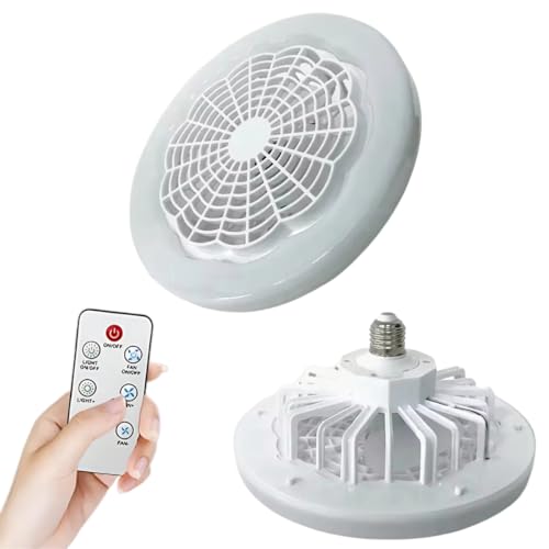 Ventilador de Teto com Luz Lâmpada LED Silêncios para Encaixe E27 Ventilador de teto Portatio Com Co