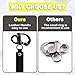 HIKIMA 4 Pcs Firefighter Accessories Tools, SCBA Mask Quick Release Shackle with Leather Handle, Marine Grade 316 Stainless Steel Shackle Lanyard