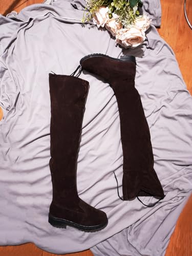 Image of JM LOOKS women Fashion Solid Heels Long Boots Over Knee High Boots Pull On Heels Stylish For Womens & Girls