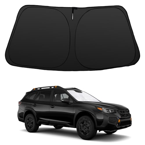 Image of Windshield Sun Shade for 2020-2025 Outback SUV Base Premium Limited Touring | Foldable, Full covered for windshield, Block UV Rays, Heat Reduction, Easy to install, Keeps Car Cooler