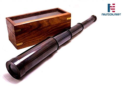 NauticalMart Nautical Handheld Brass Telescope Black Finish 14