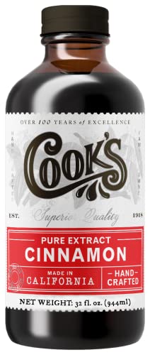 Cook's, Pure Cinnamon Extract, All Natural Premium Cinnamon Oil From Ceylon Bark, 32 Oz #TOP8