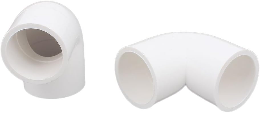 2 Pcs 25mm Dia 90 Degree Elbow Type PVC-U Pipe Connector Adapter Fitting White (id: 1aa 843 648 44a 4fe (id: 1aa 843 648 44a 4fe