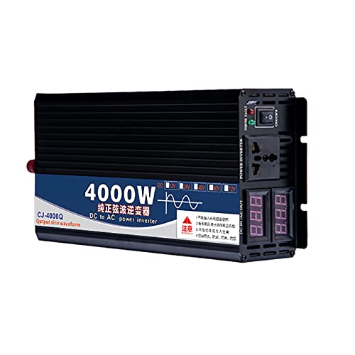 Onduleur pure sinus 4000W 48V 220V, convertisseur tension de batterie avec écran LCD
