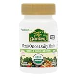 NaturesPlus Source of Life Garden Men Once a Day - Organic Vegan Multivitamin for Men - Energy, Immunity, T Booster - Zinc, Selenium, Pomegranate, Lycopene - Gluten Free - 30 Tablets