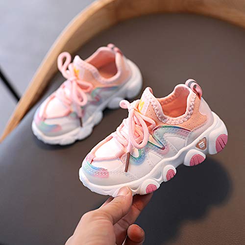 Running Light Kid Kids Soft Girls Baby Sneakers Lace Warm Shoes Winter Up Infant Toddler Leather (Pink, 18-24 Months) #TOP1