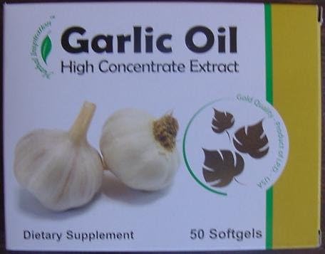 Garlic Oil - High Concentrate Extract - Dietary Supplement - 50 Softgels