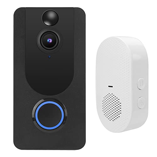 Intelligente Türklingel, kabellose Türklingelkamera, WiFi-Video, kabellose Intercom-Türklingelkamera mit Klingelton, Nachtbewegungserkennung, Haussicherheitssystem(Europäische Vorschriften)