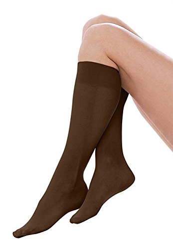 Winterlace Women’s Trouser Socks, Opaque Stretchy Nylon Knee High, Many Colors, 6 Or 12 Pairs #TOP2