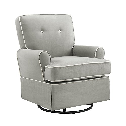 Baby Relax The Tinsley Nursery Swivel Glider Chair, Grey