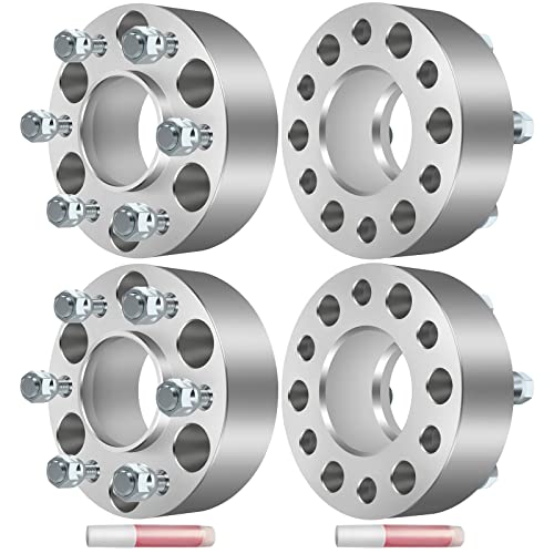 SCITOO 4X 6 Lug Hubcentric Wheel Spacers Adapters 6x5 to 6x5 12x1.5 78.1mm 2" Compatible with 2002-2009 for Trailblazer Wheel Spacers|2004-2005 for Envoy XUV Wheel Spacers