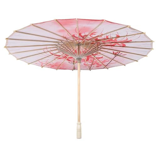 MOBUTOFU Paraguas Decorativo Vintage Flores para Fotografía y Fiesta, Sombrilla Clásica de Lienzo Negro Elegante y Funcional para Eventos