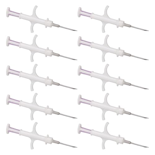 Yanmis 10 Pack Universal PET Microchip, IS011784/5 FDX-B 134,2 kHz 125kHz PET-ID-Tags, 512bit Tiermikrochip für Hunde Katzen Tierfleisch Geflügelfisch (1,25 * 7 mm)